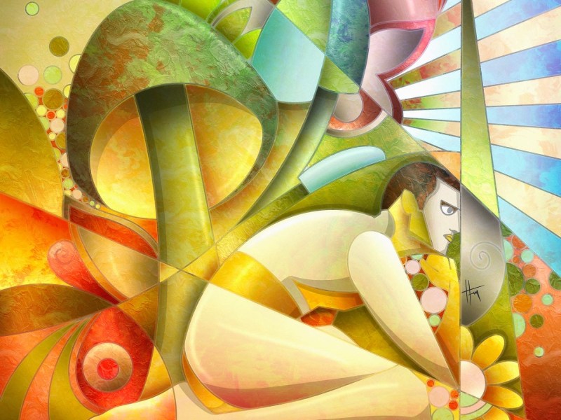 Cubist style artwork by Hakki Fenerci
